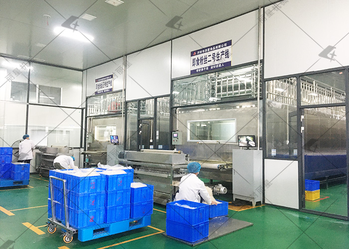 丽星机械欢迎新老客户到厂参观速食方便粉丝生产线